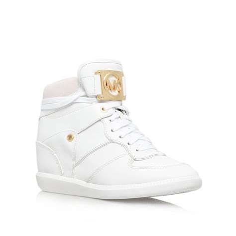 michael kors white womens nikko high top trainer|Michael Kors shoes for women.